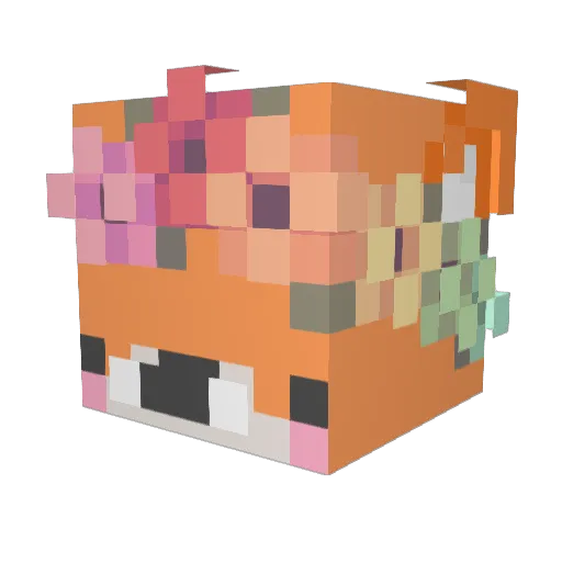 opaldonnut Minecraft avatar head, 3D render