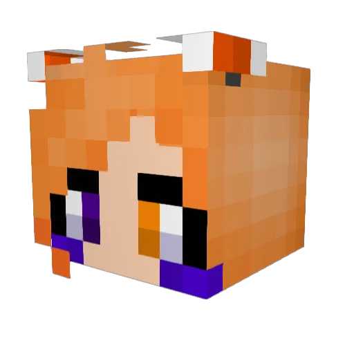 opalkit Minecraft avatar head, 3D render