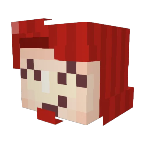 opalpaloo_ Minecraft avatar head, 3D render