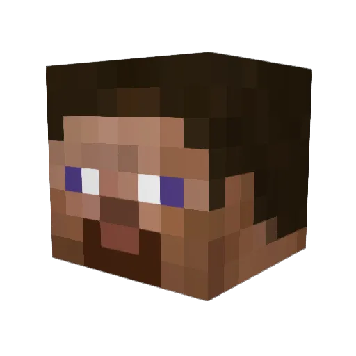 opawx Minecraft avatar head, 3D render