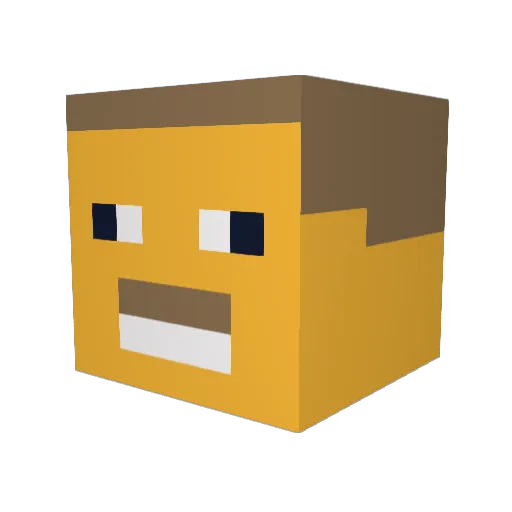 opbob29 Minecraft avatar head, 3D render