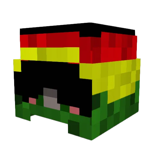 open_eyes Minecraft avatar head, 3D render