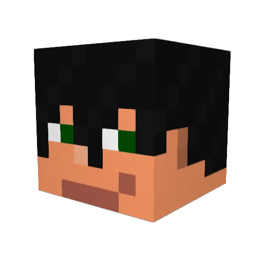 opencola Minecraft avatar head, 3D render