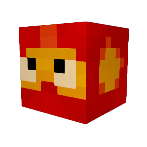 openpark Minecraft avatar head, 3D render