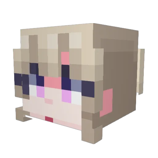 operaqueen Minecraft avatar head, 3D render