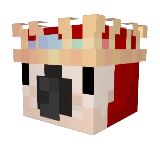 operdu Minecraft avatar head, 3D render