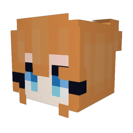 ophiemaru Minecraft avatar head, 3D render