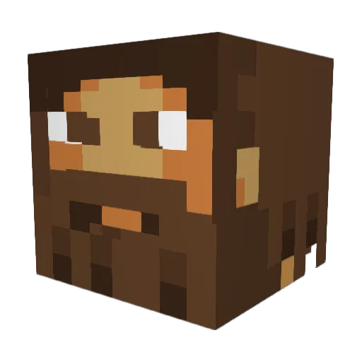 ophlis Minecraft avatar head, 3D render