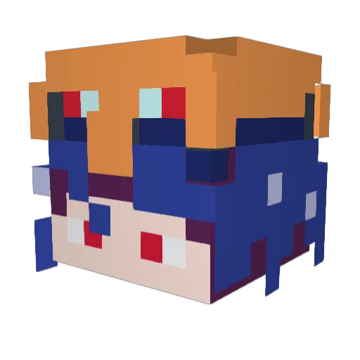 opickym Minecraft avatar head, 3D render