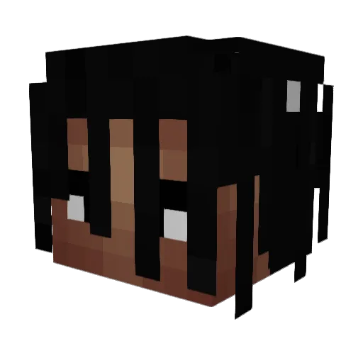opiuhm Minecraft avatar head, 3D render