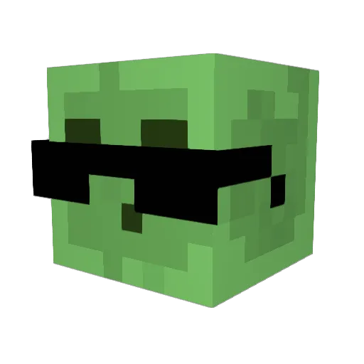 opkfokapd Minecraft avatar head, 3D render