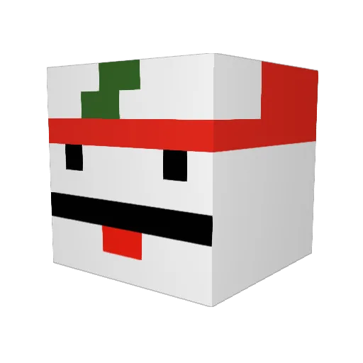 opkop0 Minecraft avatar head, 3D render