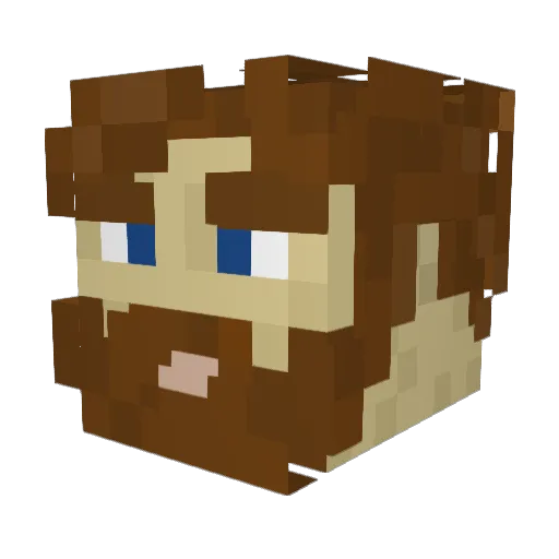 opl23 Minecraft avatar head, 3D render