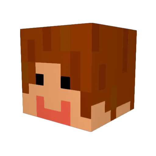 opl Minecraft avatar head, 3D render