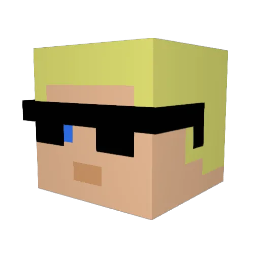 opmould3 Minecraft avatar head, 3D render
