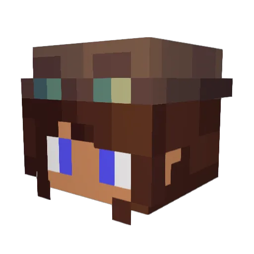 opn0 Minecraft avatar head, 3D render