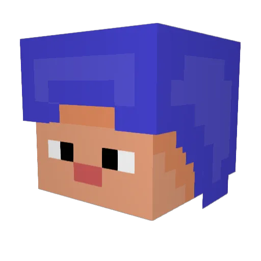 opocoyo_prime Minecraft avatar head, 3D render