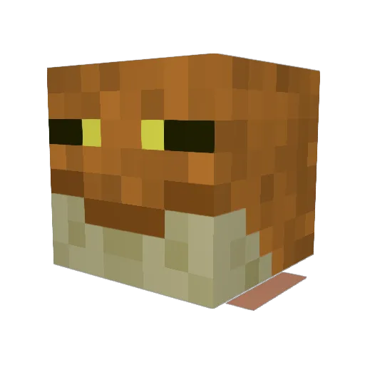 opossumstew Minecraft avatar head, 3D render