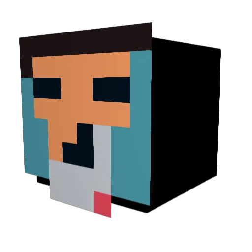 opp914 Minecraft avatar head, 3D render