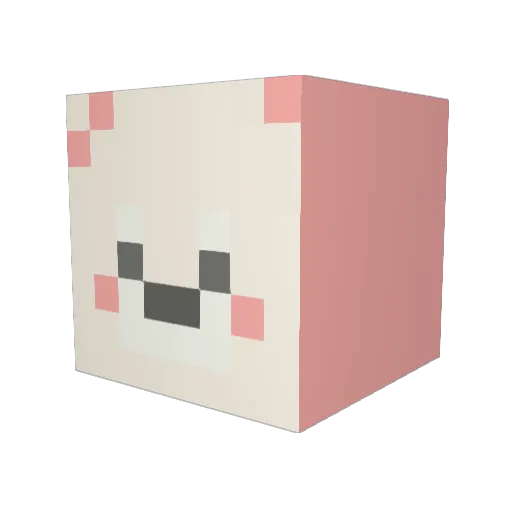 oppiha Minecraft avatar head, 3D render