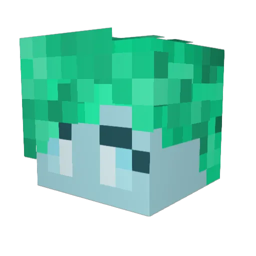 opql Minecraft avatar head, 3D render