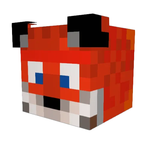 opque Minecraft avatar head, 3D render