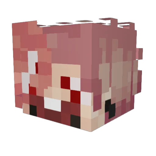 oprahs Minecraft avatar head, 3D render