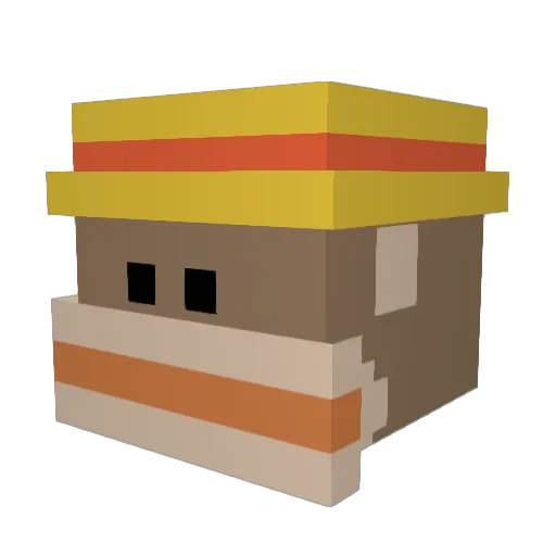 opsecGrabbFarlig Minecraft avatar head, 3D render