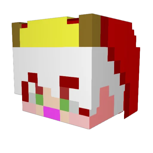 opserew Minecraft avatar head, 3D render