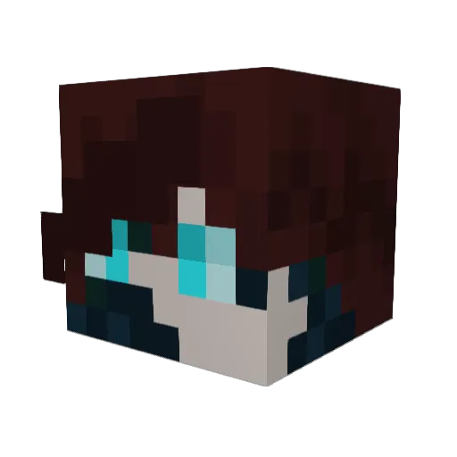 opspam Minecraft avatar head, 3D render