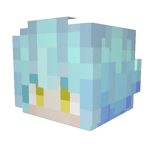 optam0 Minecraft avatar head, 3D render