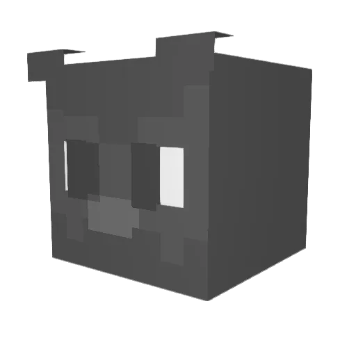 optane Minecraft avatar head, 3D render