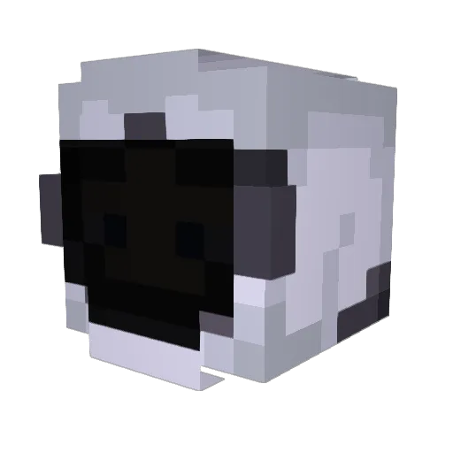 opticat_ Minecraft avatar head, 3D render