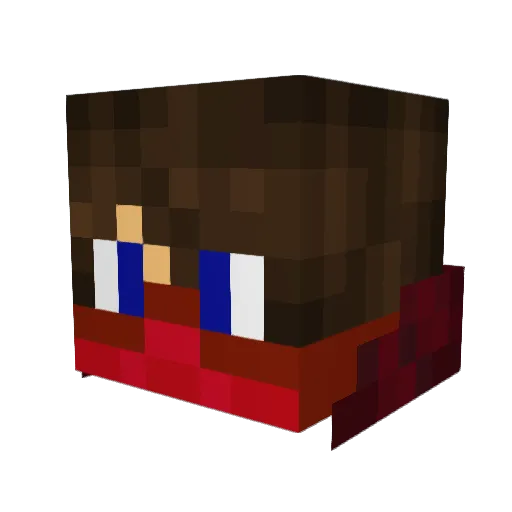 opticmole Minecraft avatar head, 3D render