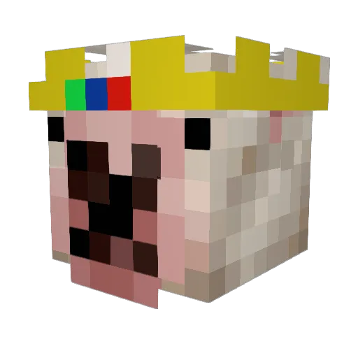 opticwild Minecraft avatar head, 3D render