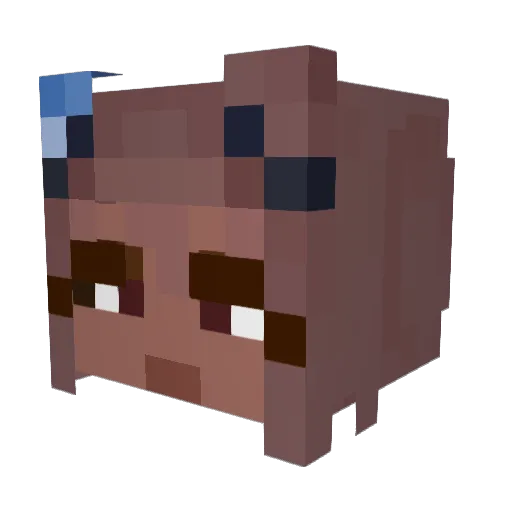 optidanprime Minecraft avatar head, 3D render