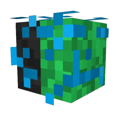 optimistk Minecraft avatar head, 3D render