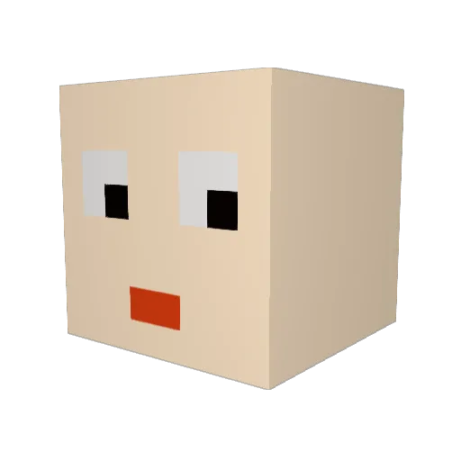 opus_loch Minecraft avatar head, 3D render