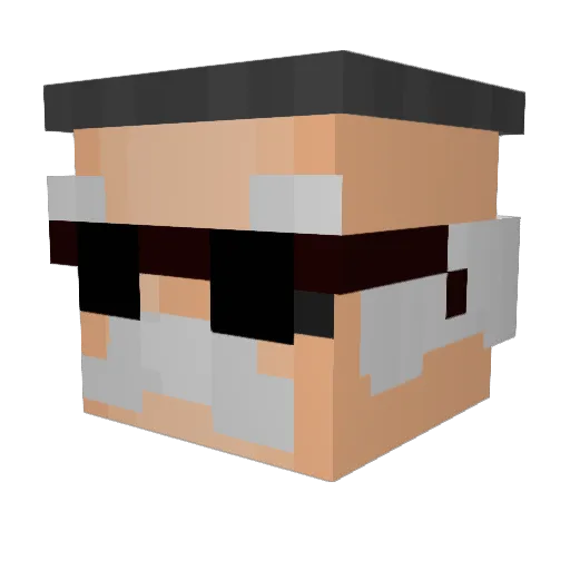 oqarkadv Minecraft avatar head, 3D render