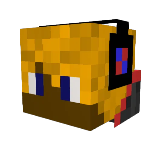 orNg3 Minecraft avatar head, 3D render