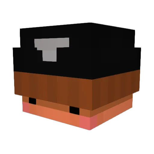 orangboat Minecraft avatar head, 3D render