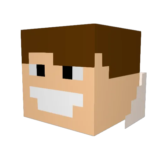 orange0628 Minecraft avatar head, 3D render