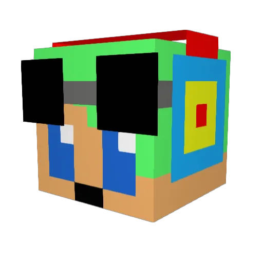 orange1204 Minecraft avatar head, 3D render