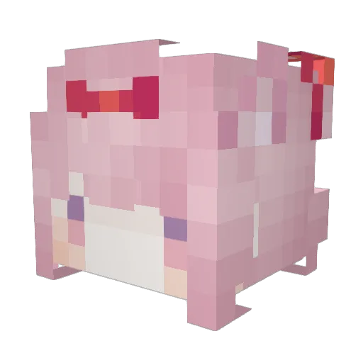 orange1248 Minecraft avatar head, 3D render