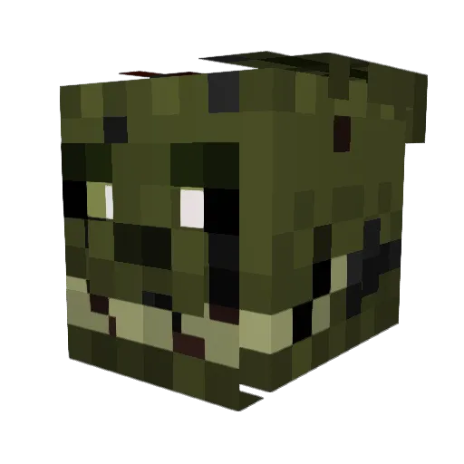 orange3030 Minecraft avatar head, 3D render