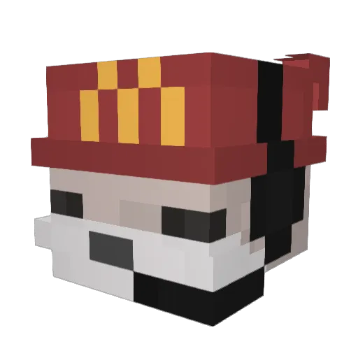 orange_82 Minecraft avatar head, 3D render