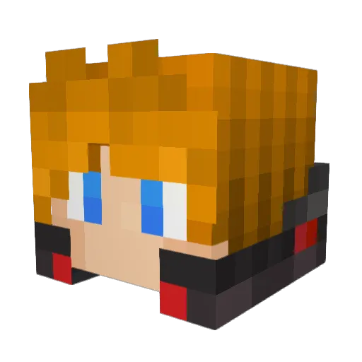orange_87 Minecraft avatar head, 3D render