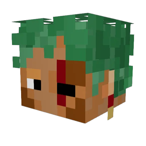 orange_explorer Minecraft avatar head, 3D render