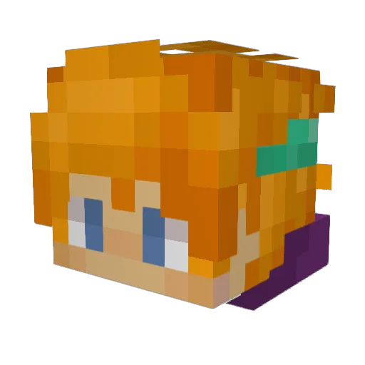orangeapple111 Minecraft avatar head, 3D render