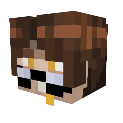 orangedajuice Minecraft avatar head, 3D render